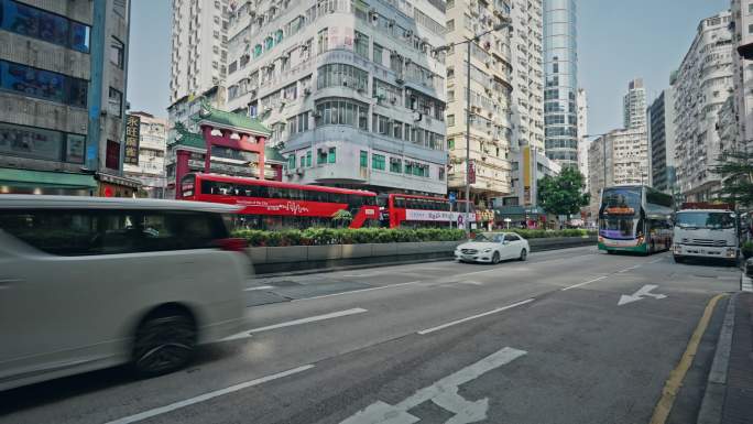 香港街头城市生活街道实拍视频8558