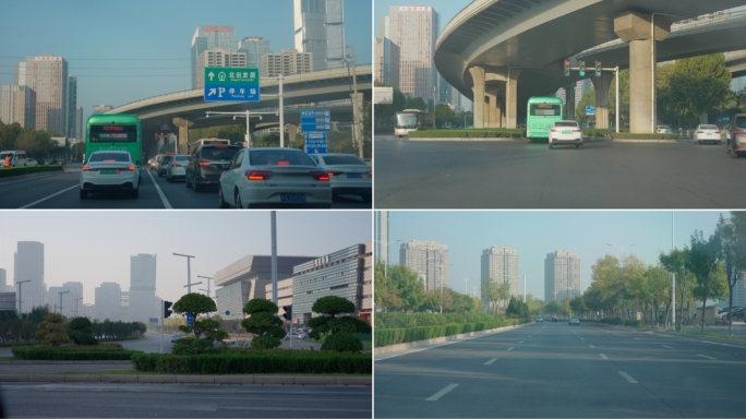 城市道路立交桥郑州快速路行驶