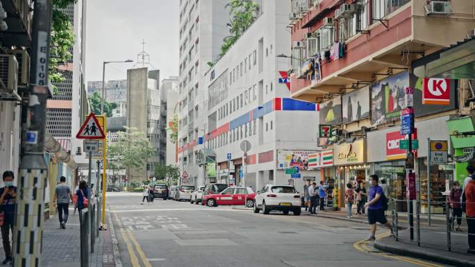 香港街头城市生活街道实拍视频8467