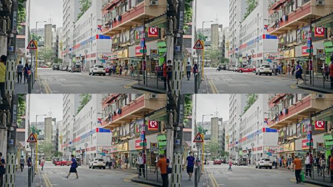 香港街头城市生活街道实拍视频8467
