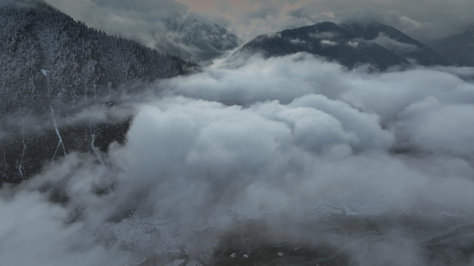 西藏波密多吉乡的雪山云海