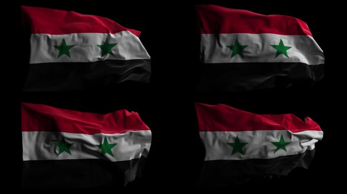 带有Alpha频道的叙利亚国旗，可循环