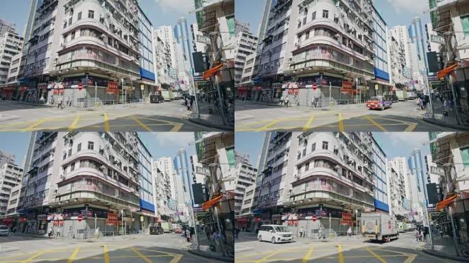 香港街头城市生活街道实拍视频8455