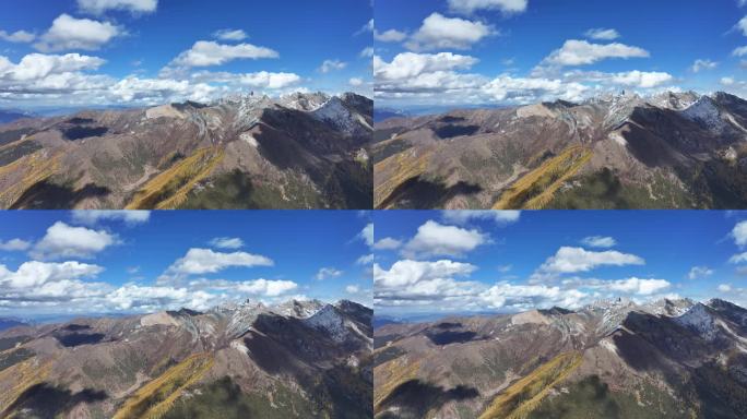 川西高原雪山自然风光航拍