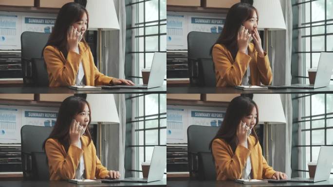 可爱的亚洲韩国商业女性作为MBA应届毕业生没有经验的工作和职业机会，远程在线工作，看到详细的工作要求