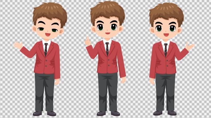 MG人物 学生 卡通学生 男孩 男生