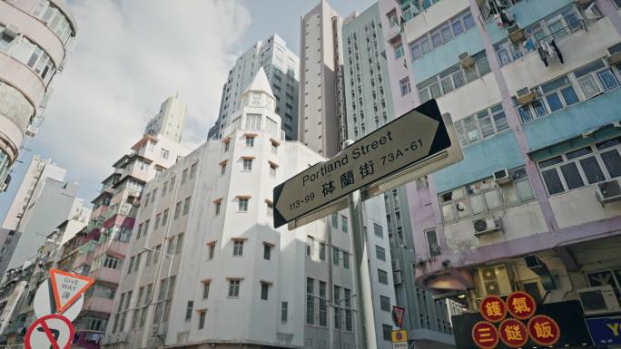 香港街头城市生活街道实拍视频8459