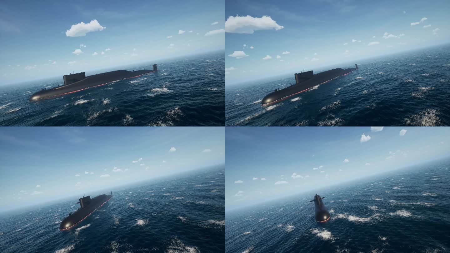 核潜艇三维动画4k