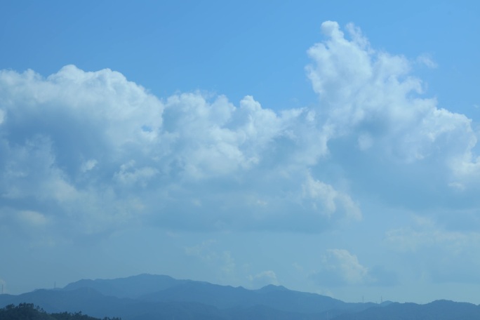 原创蓝天白云延时天空夏天