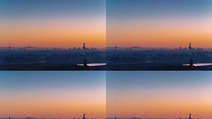 北京日出大全景延时摄影超8K分辨率素材