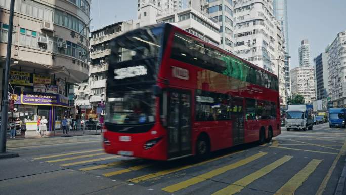 香港街头城市生活街道实拍视频8554