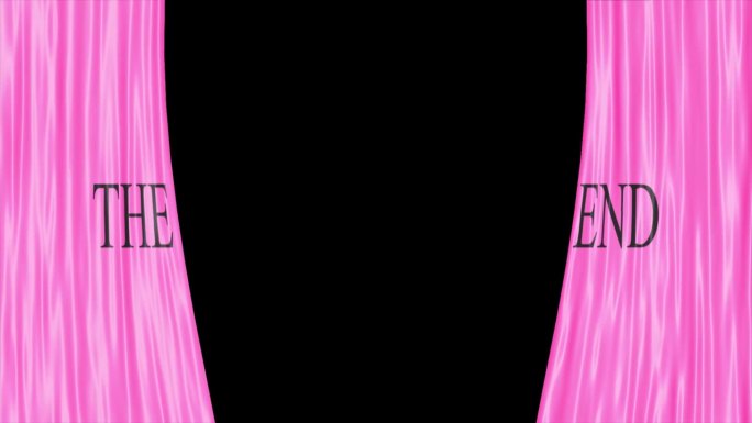 4k粉色天鹅绒剧院窗帘正在运动。用绿色色度键打开和关闭窗帘