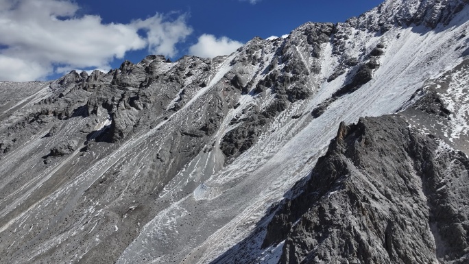 壮丽巍峨大气雄伟雪山航拍