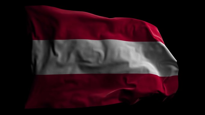 奥地利国旗与阿尔法频道，可循环