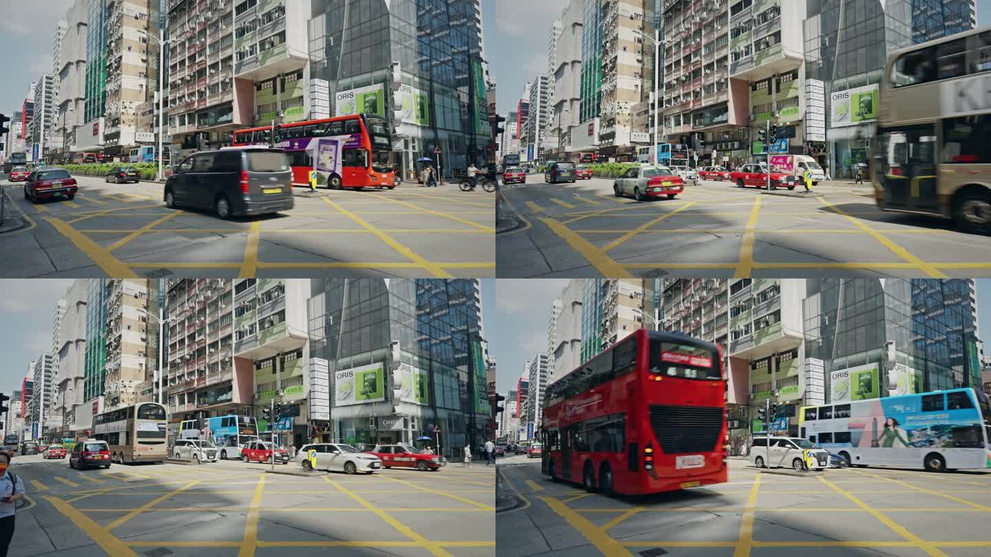 香港街头城市生活街道实拍视频8504