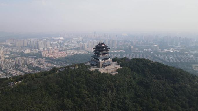 4k航拍│浙江省湖州仁皇阁仁皇山环绕全景