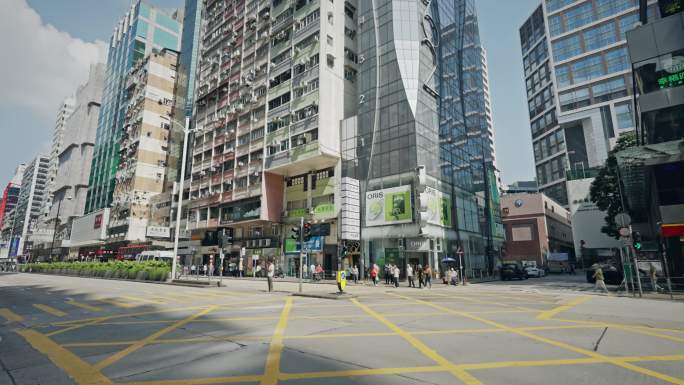 香港街头城市生活街道实拍视频8503