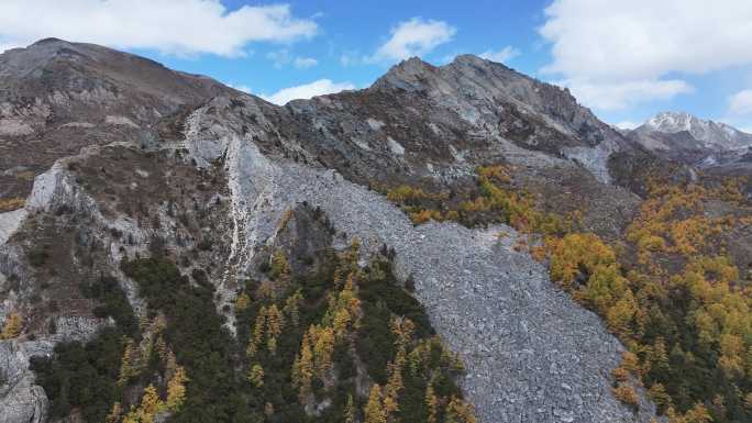 川西高原高山秋景航拍