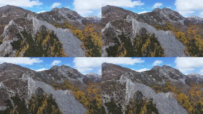 川西高原高山秋景航拍