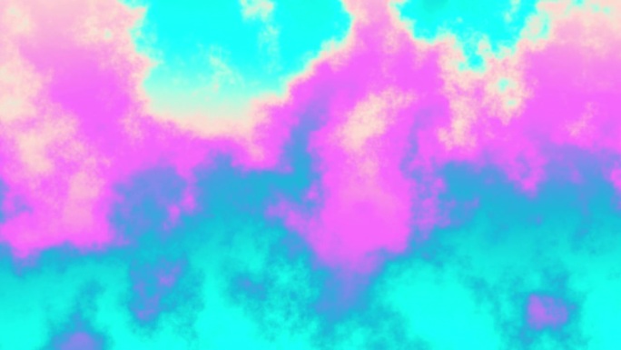 无缝抽象迷幻波背景循环播放。4 k的视频。云状星云效应