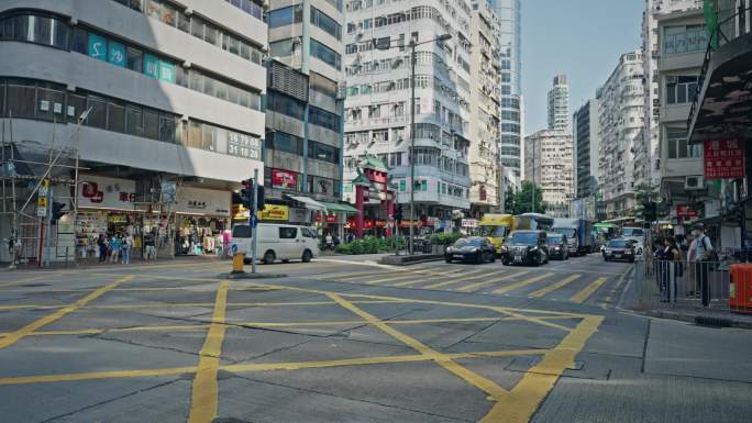 香港街头城市生活街道实拍视频8555