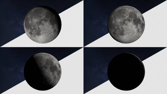 月亮光影变化【高清4K】