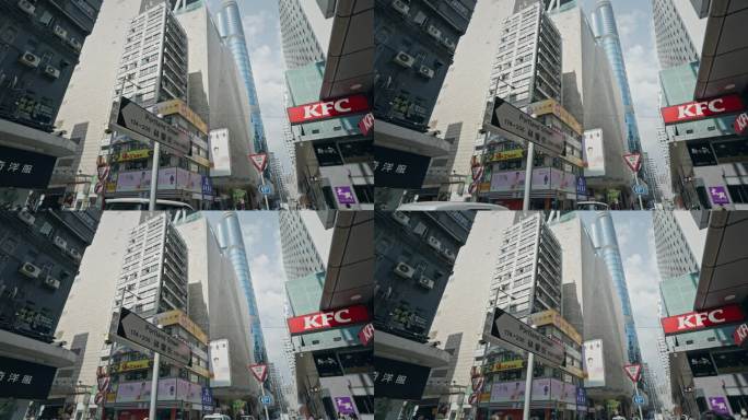 香港街头城市生活街道实拍视频8496