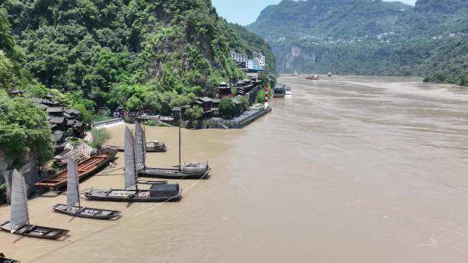 湖北宜昌三峡人家航拍