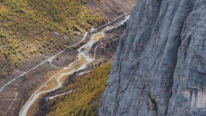 甘孜川西秋景航拍