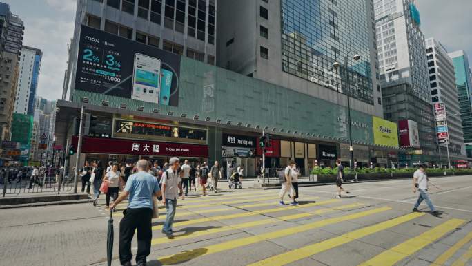 香港街头城市生活街道实拍视频8487