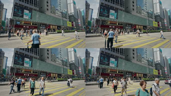 香港街头城市生活街道实拍视频8487