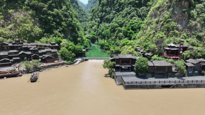 湖北宜昌三峡人家航拍