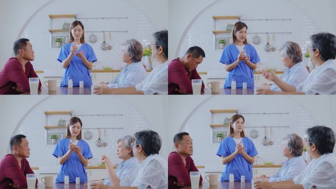 爱心护士讲解用药|老年保健中心。