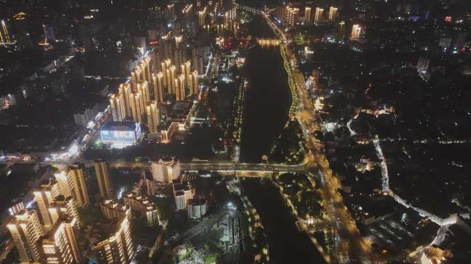 海南岛城市夜景延时航拍合辑-25组镜头