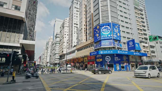 香港街头城市生活街道实拍视频8511