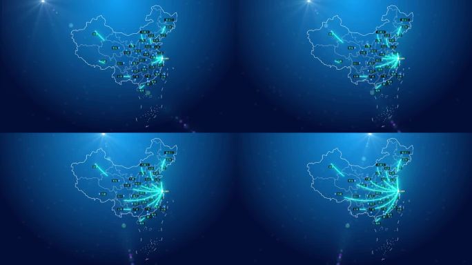 中国地图 通讯 物流 科技