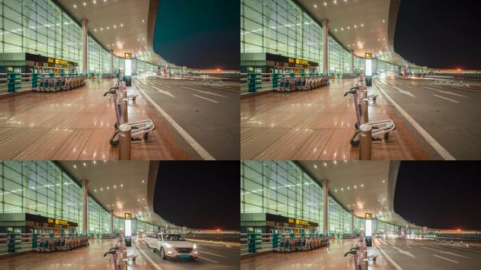 重庆江北机场T3航站楼国内出发车流延时