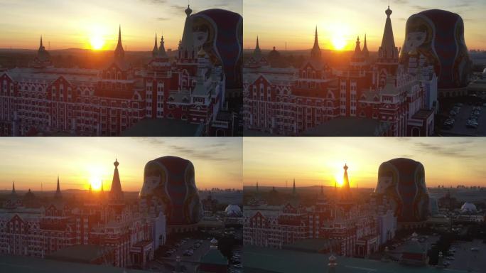 4K-Log-航拍满洲里套娃酒店