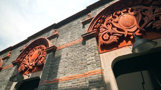 上海影视基地老建筑弄堂老城厢