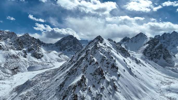 冰沟河景区  雪景 山脉 祁连山