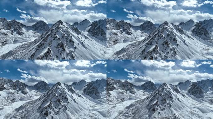 冰沟河景区  雪景 山脉 祁连山