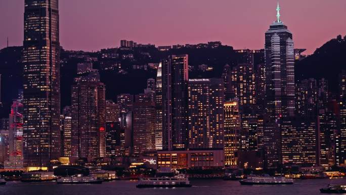 香港夜景维多利亚港8625
