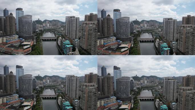 贵州贵阳城市风光航拍