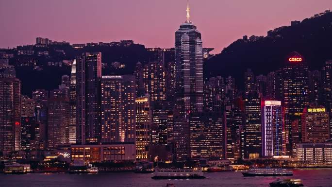 香港夜景维多利亚港8624