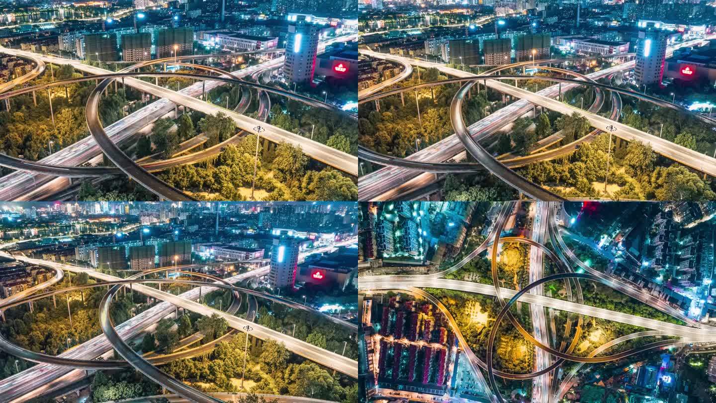济南顺河高架桥车流延时摄影（2组）