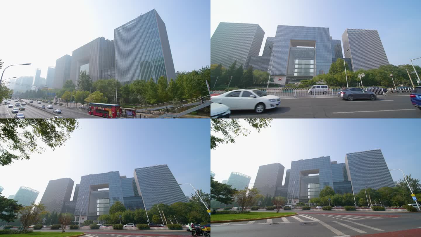 北京 中石油大厦 车流 空镜