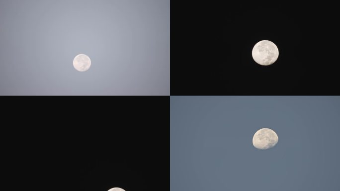 4K高清长焦镜头实拍月球月亮