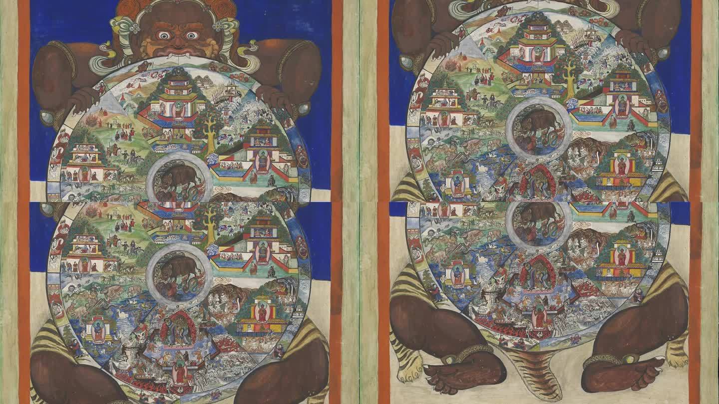 【含ae工程】西藏唐卡 阎罗王像 绢本