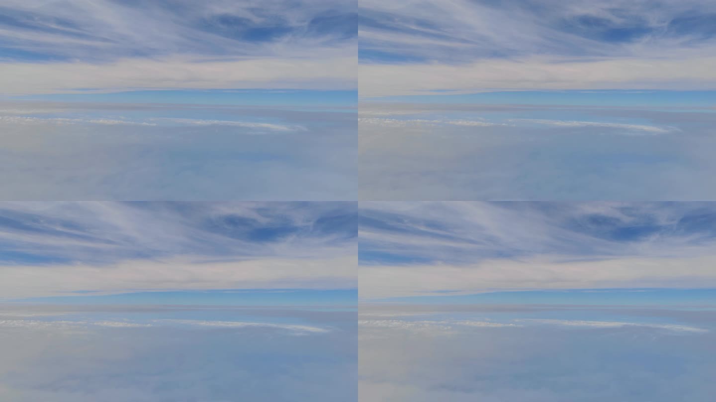 飞机窗外的高空云景风光