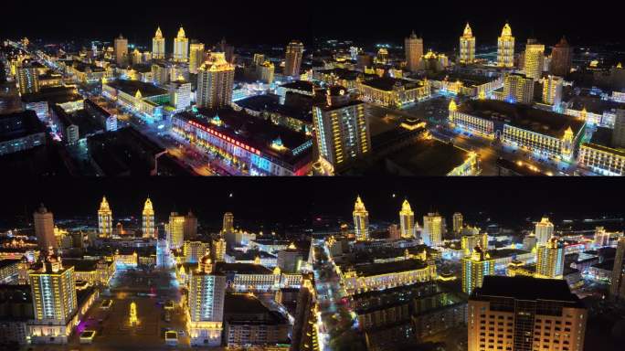4K-Log-航拍满洲里夜景
